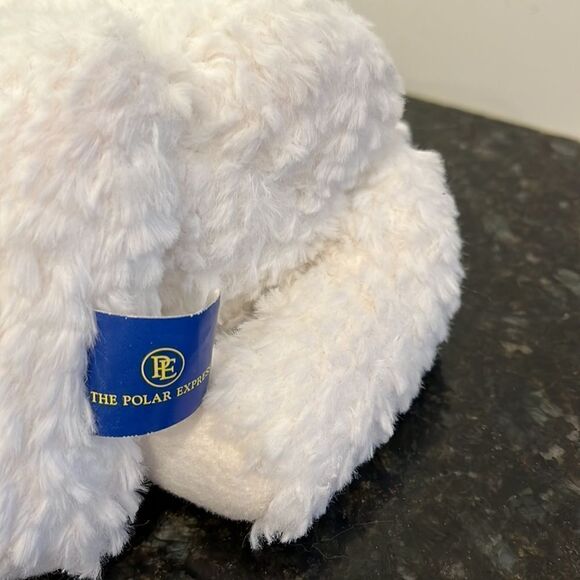 Polar Express White Bear Plush 8 Inch Jingle Bell Rail Events Stuffed Animal Toy - Picture 9 of 9